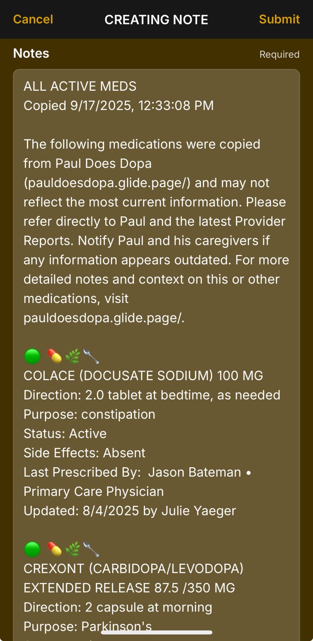 Create Note Page (Notes Entry Freeform)